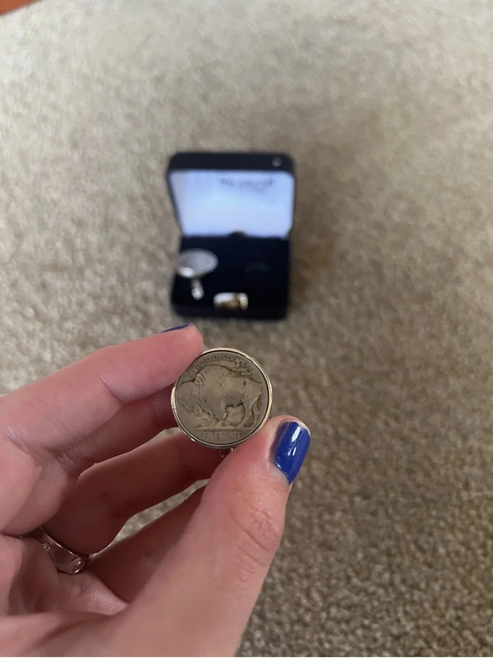 J.J. Weston Authentic 1935 Buffalo Nickel Cufflinks